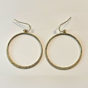 Marlyn Schiff | Gold 2” Hoops | Textured Lower | Gold